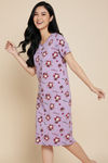Zivame Toy Story Knit Cotton Knee Length Sleep Dress - Orchid Bloom — thumbnail 5